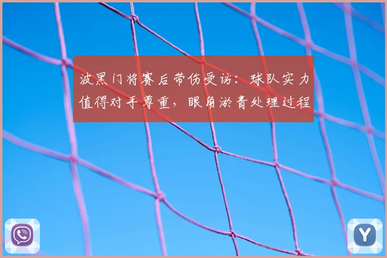 波黑门将赛后带伤受访：球队实力值得对手尊重，眼角淤青处理过程解析，2026欧洲杯展望